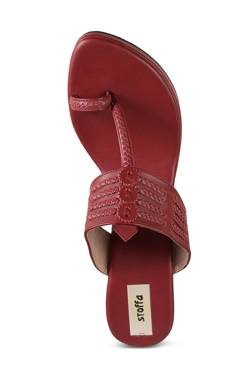 Classic High K Wedge Maroon