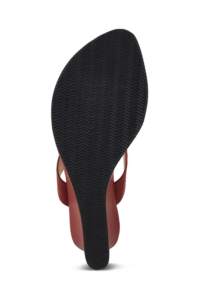 Classic High K Wedge Maroon