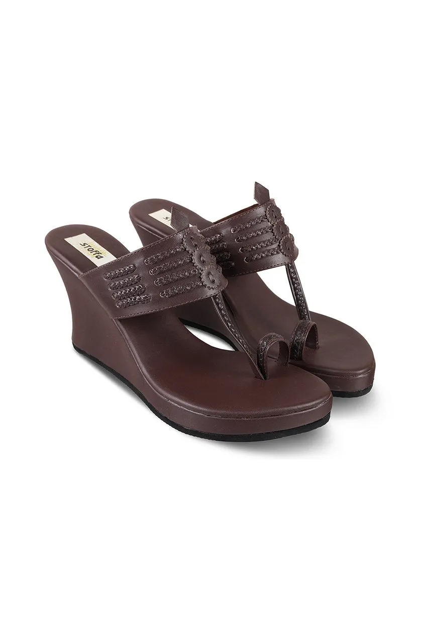 Classic High K Wedge Maroon