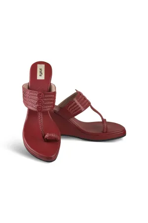 Classic High K Wedge Maroon