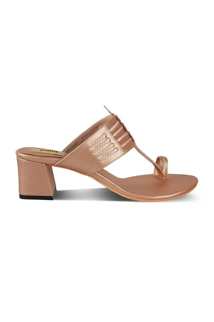 Classic K Block Heel Taupe