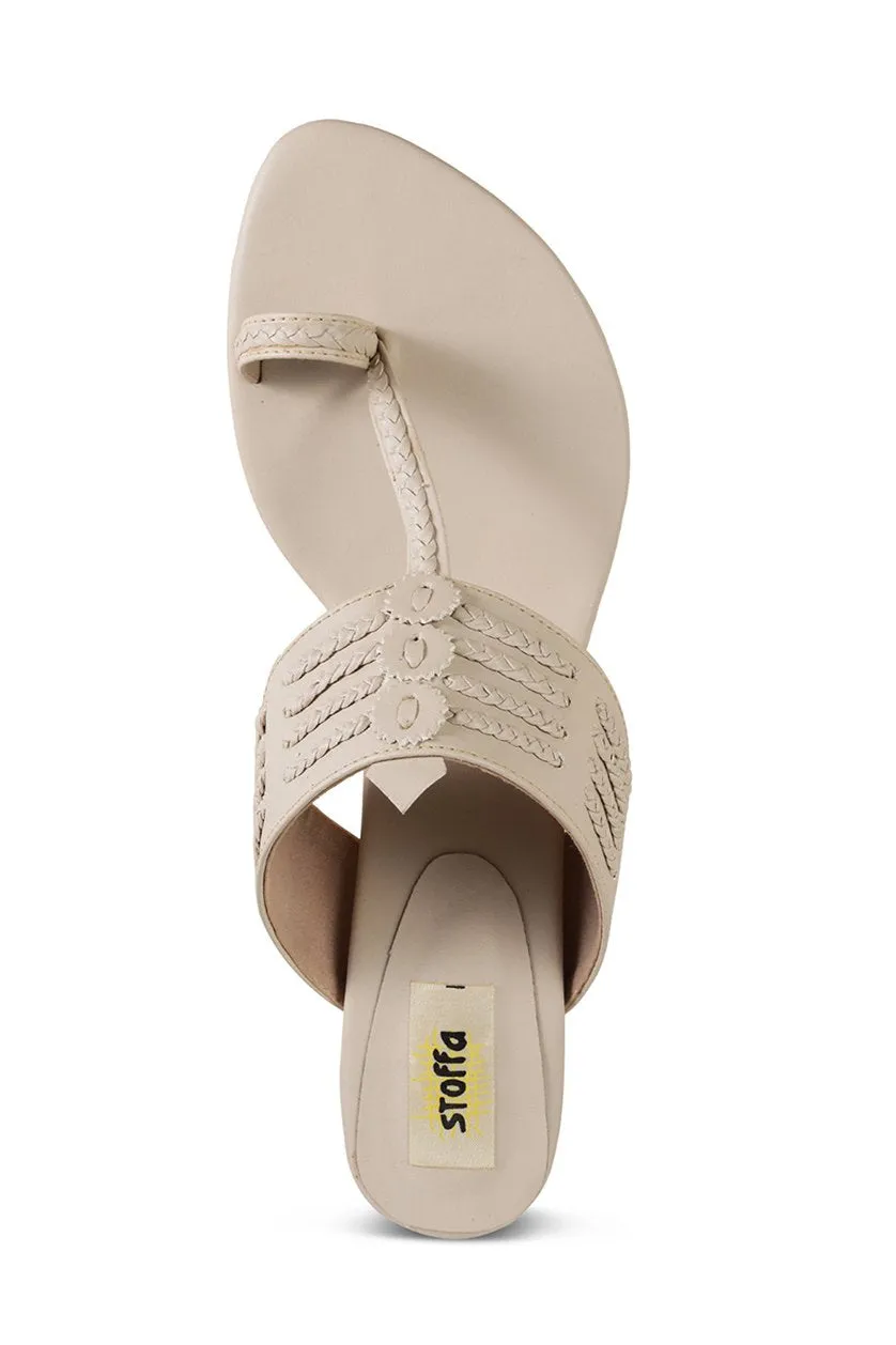 Classic K Block Heel Taupe