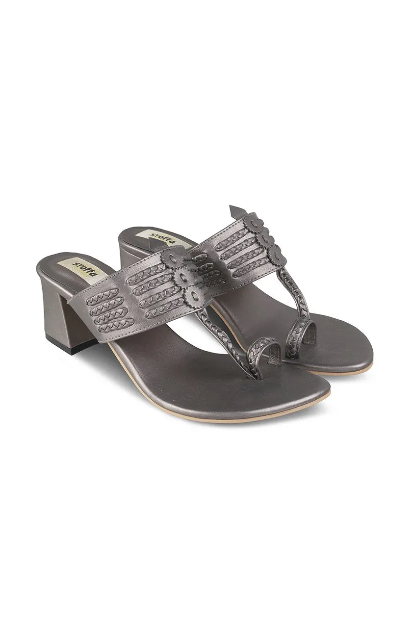 Classic K Block Heel Taupe