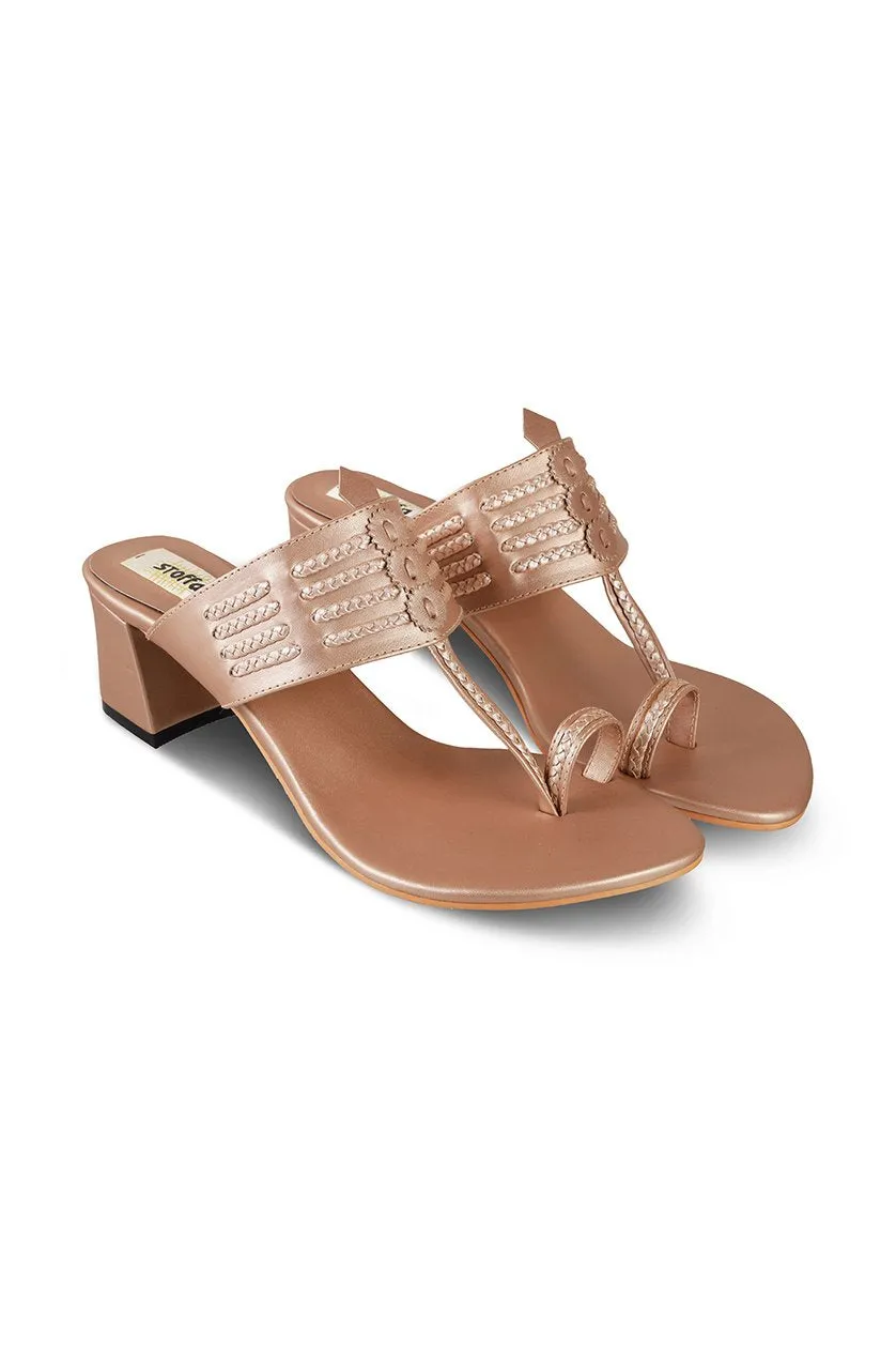 Classic K Block Heel Taupe