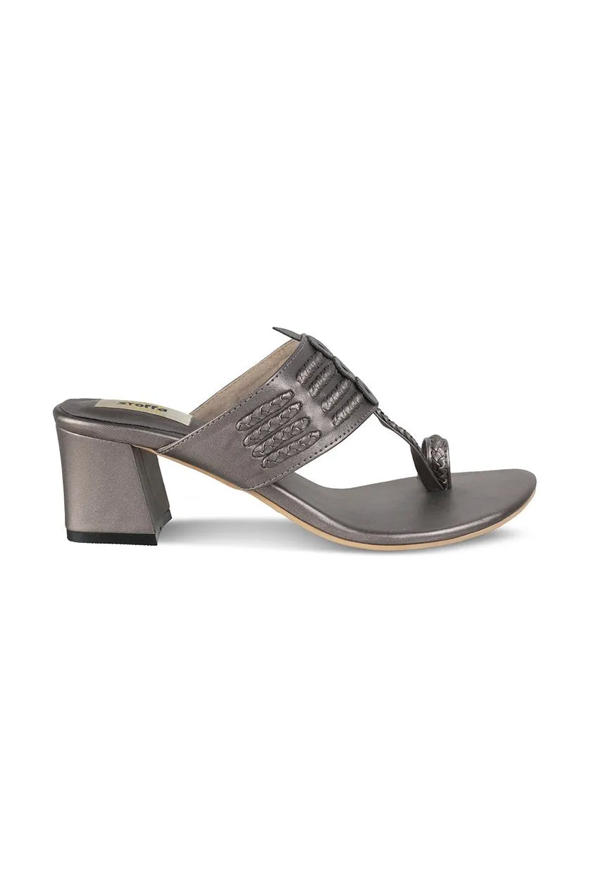 Classic K Block Heel Taupe