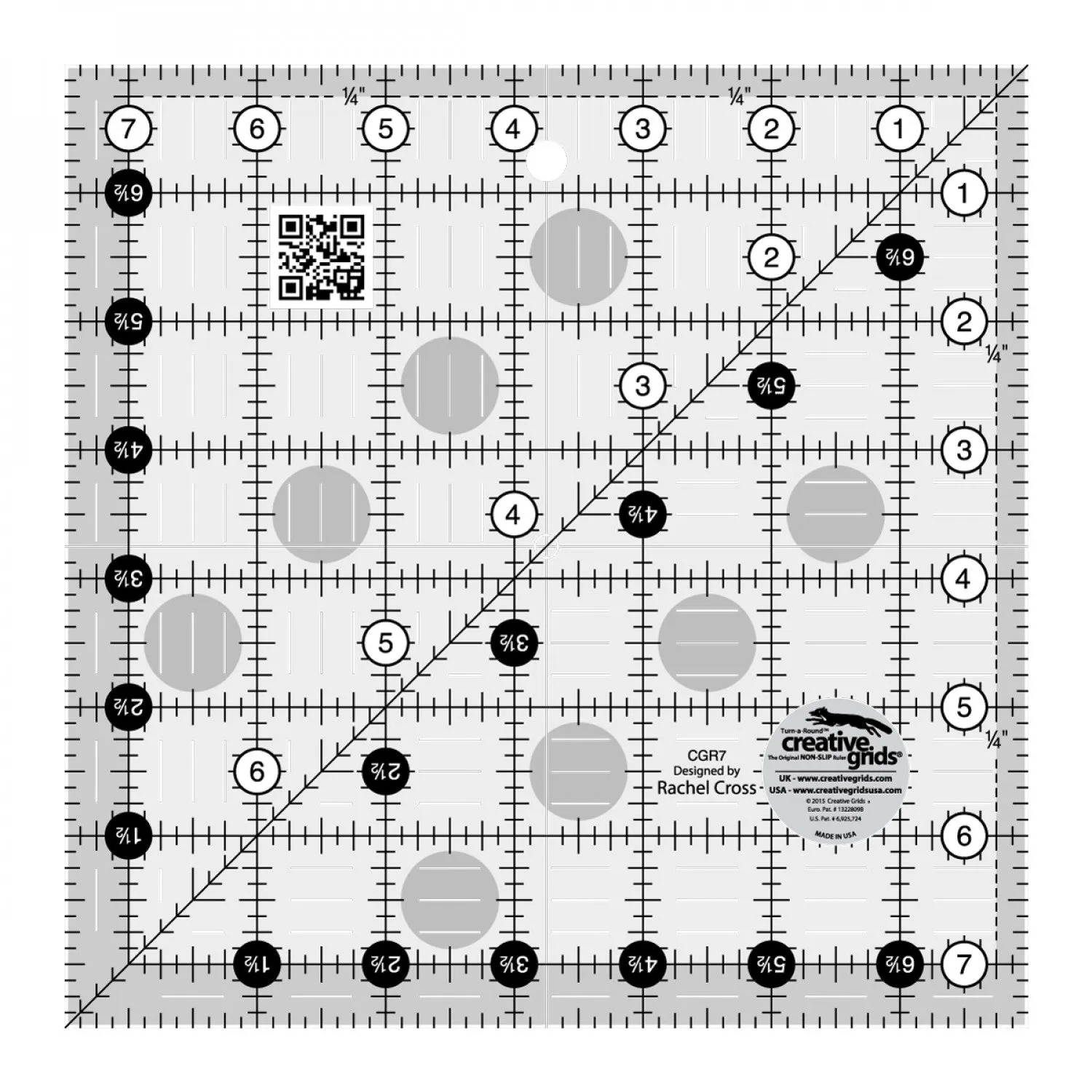 Creative Grids Quilt Ruler - 7-1/2" square