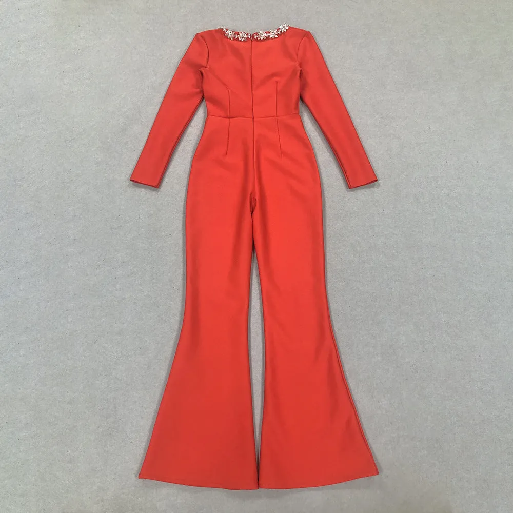 Crystal Embroidered Jumpsuit