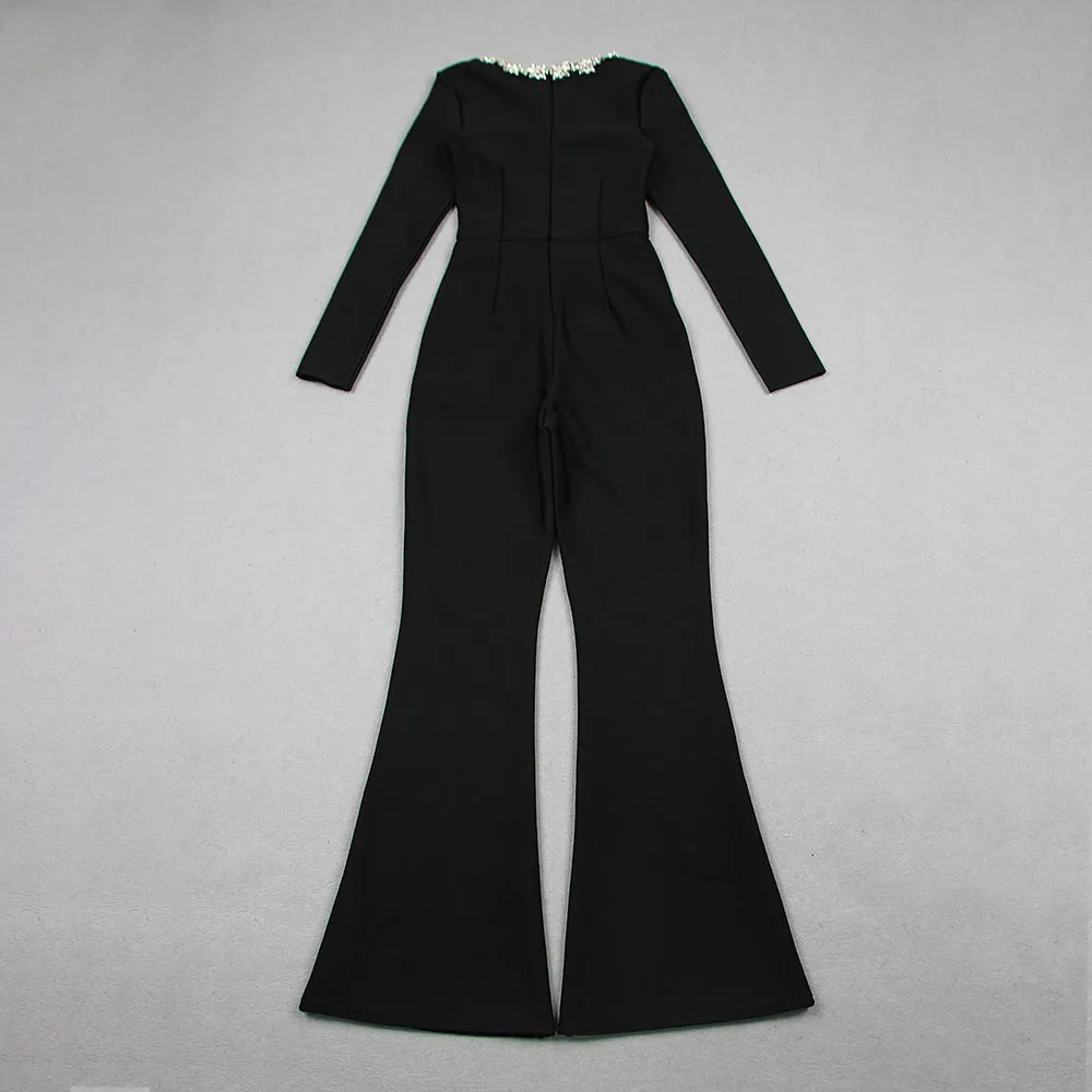 Crystal Embroidered Jumpsuit