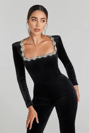 Crystal Embroidered Jumpsuit