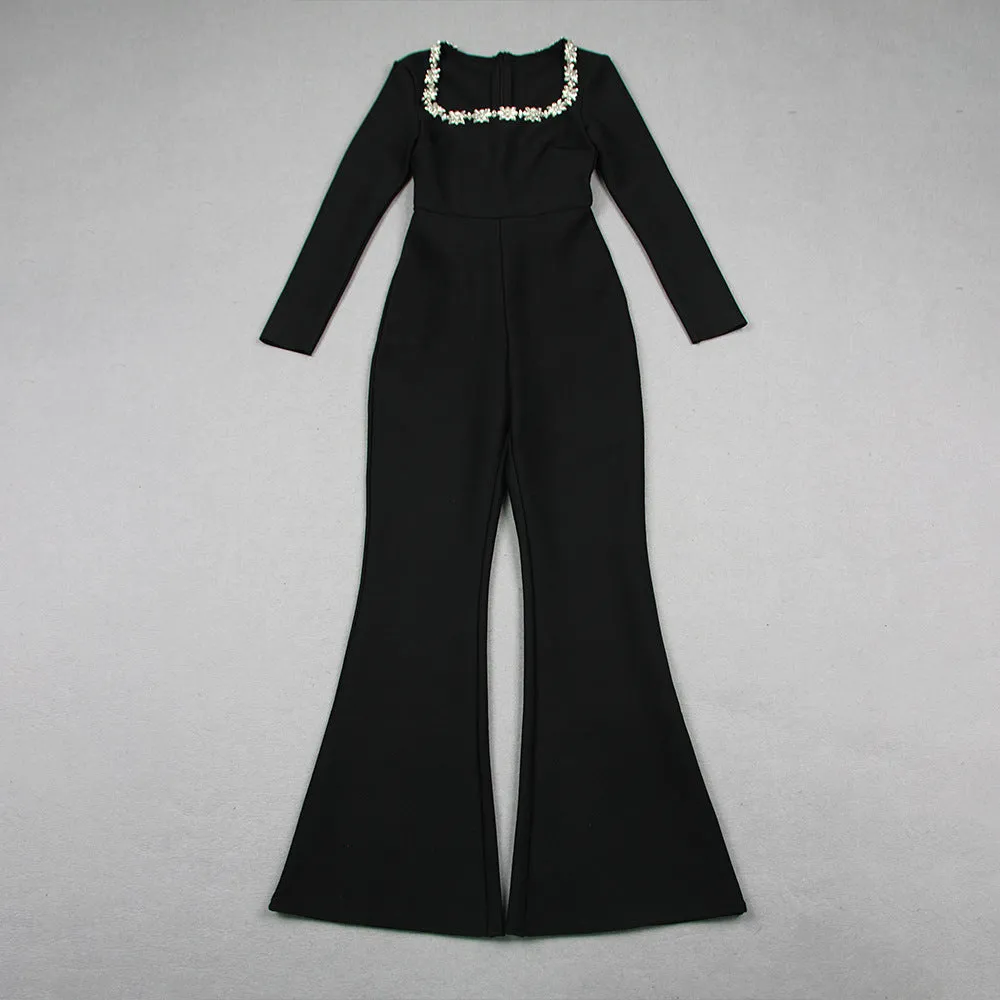 Crystal Embroidered Jumpsuit