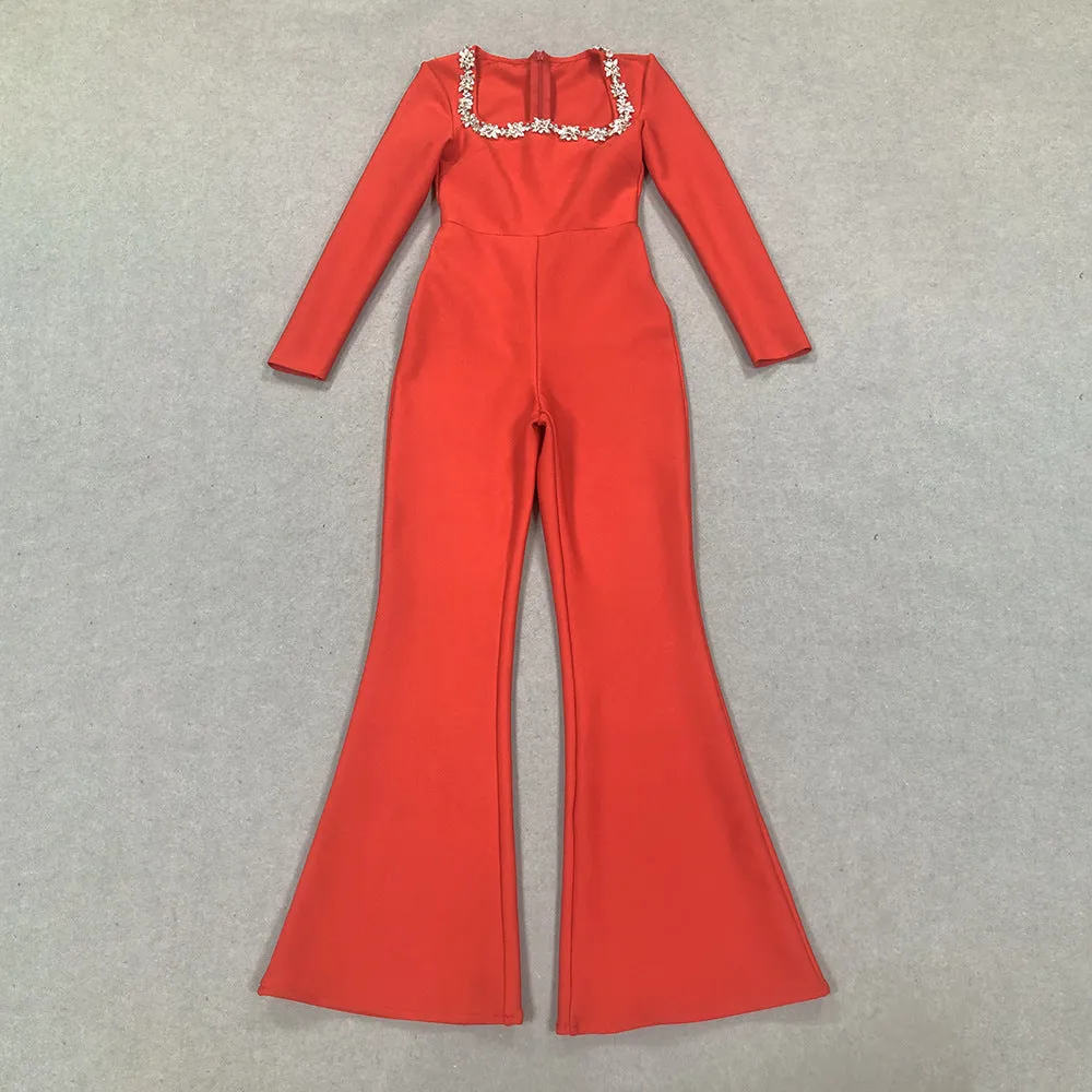 Crystal Embroidered Jumpsuit