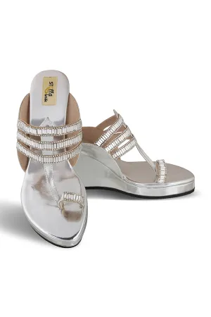 Crystal High K Wedge Silver