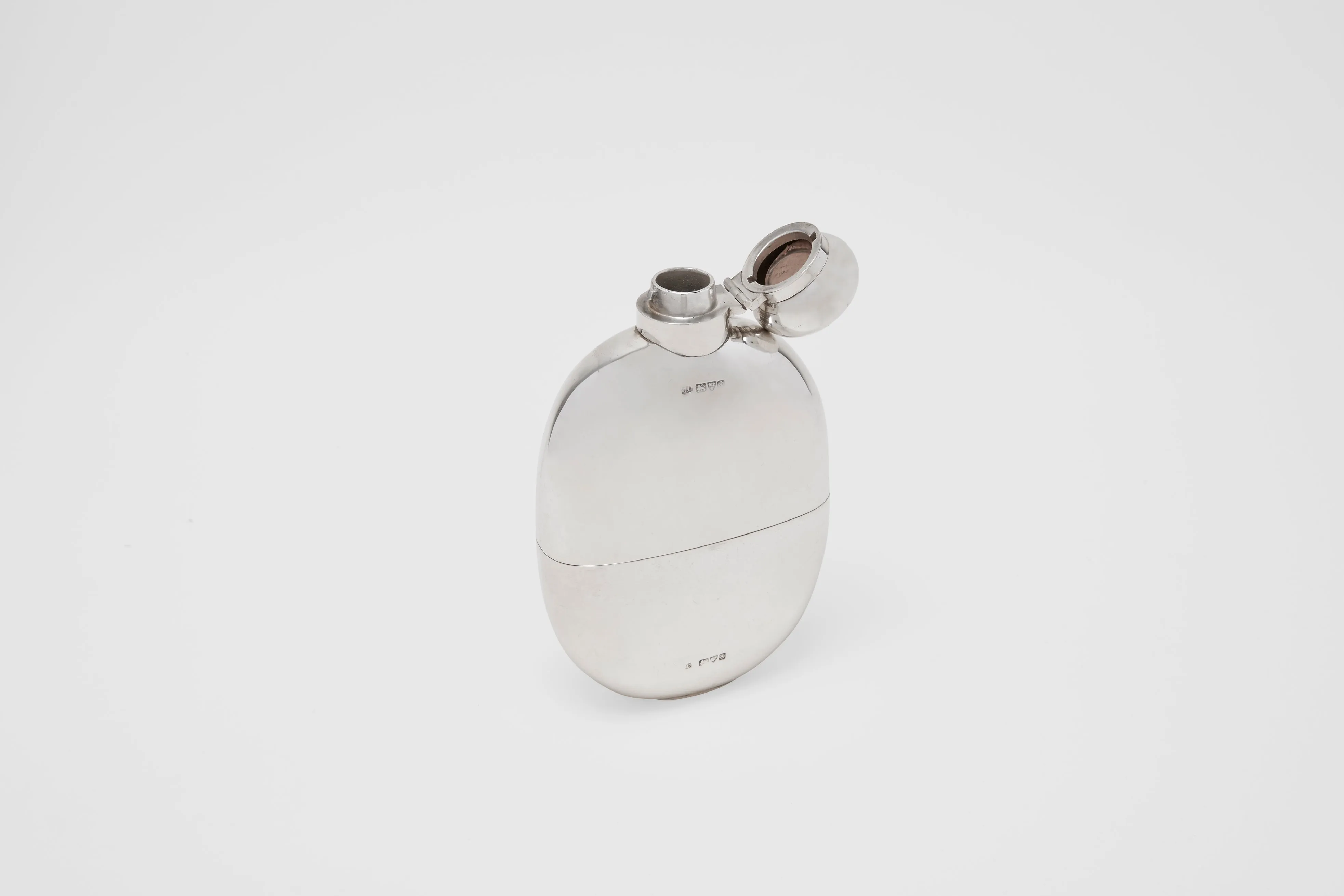 Curved Drinking Flask with Removable Cup