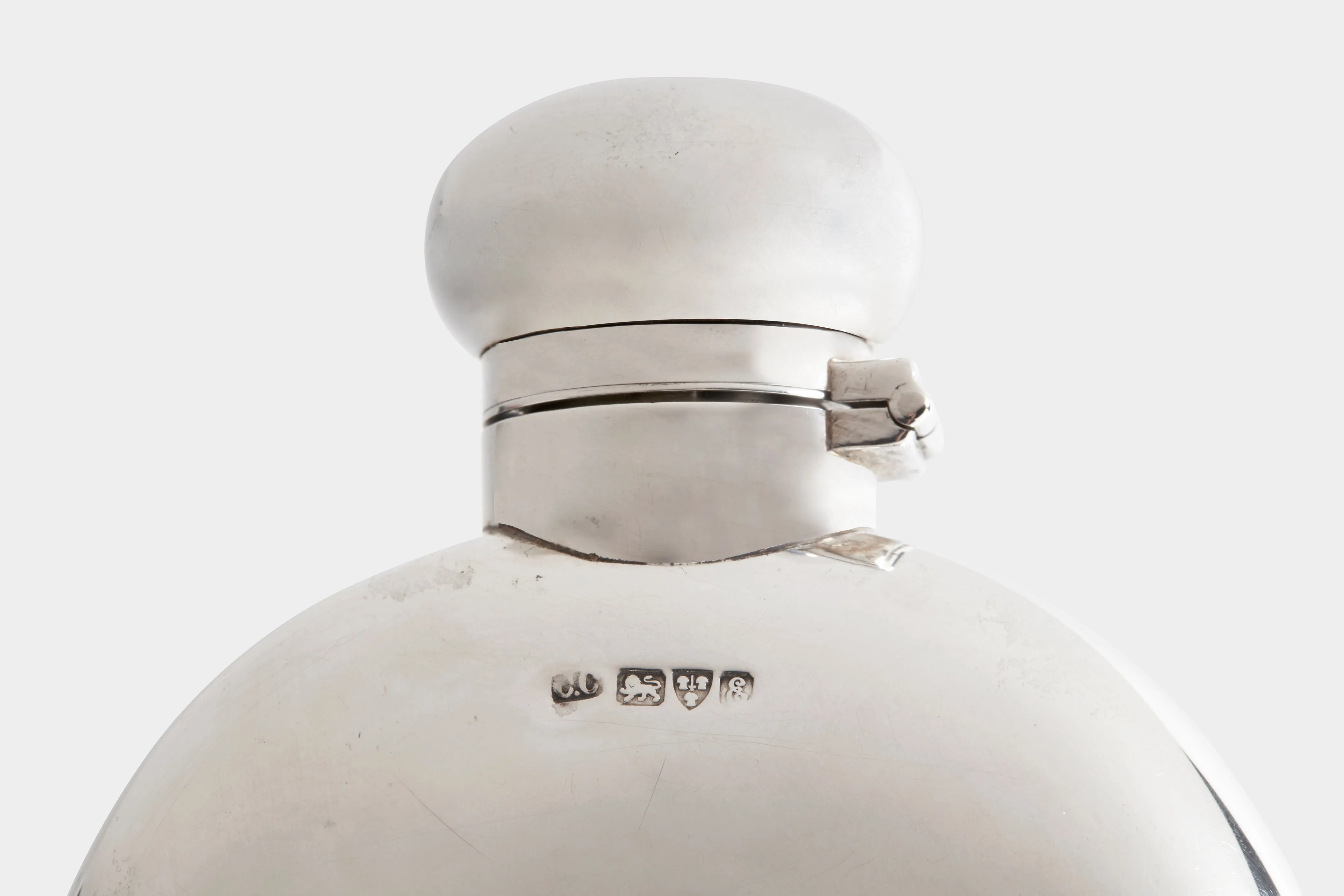 Curved Drinking Flask with Removable Cup
