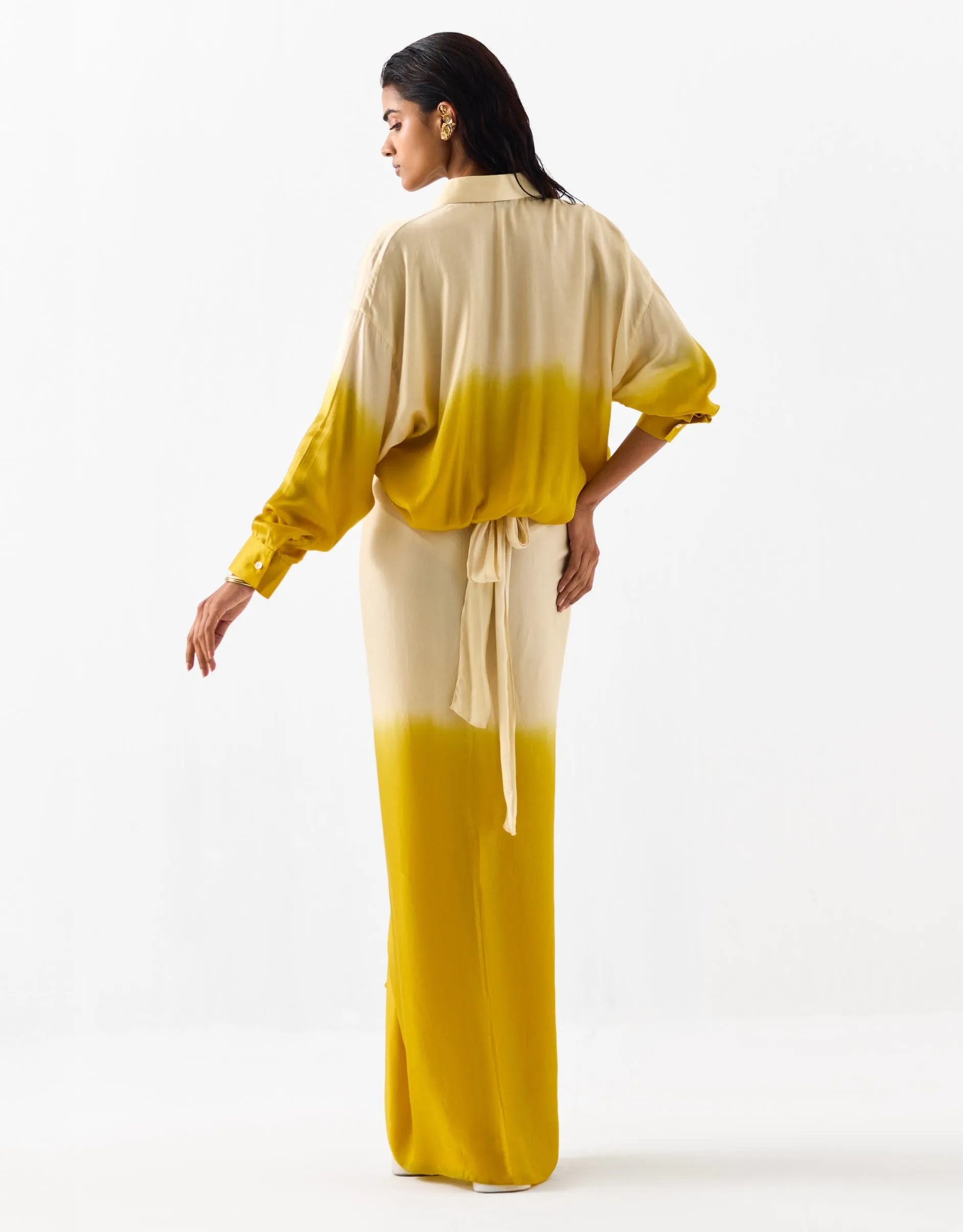 Dawn draped shirt dress