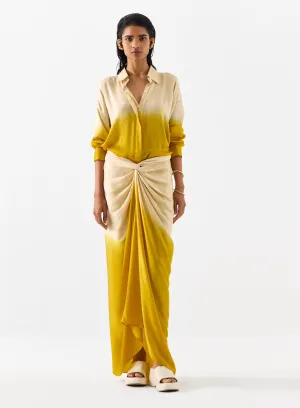 Dawn draped shirt dress