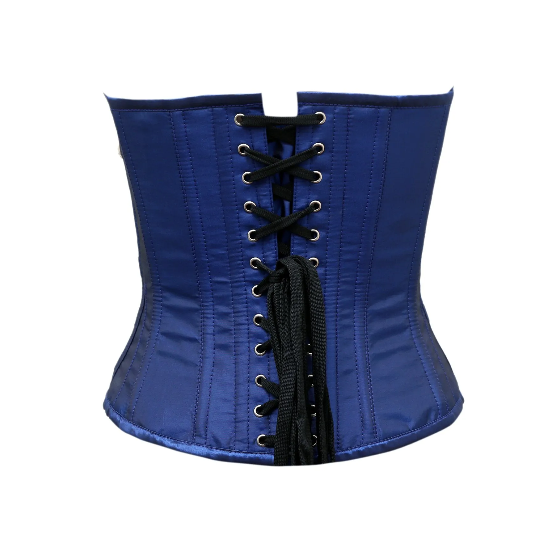Debouf Blue Taffeta Overbust Corset