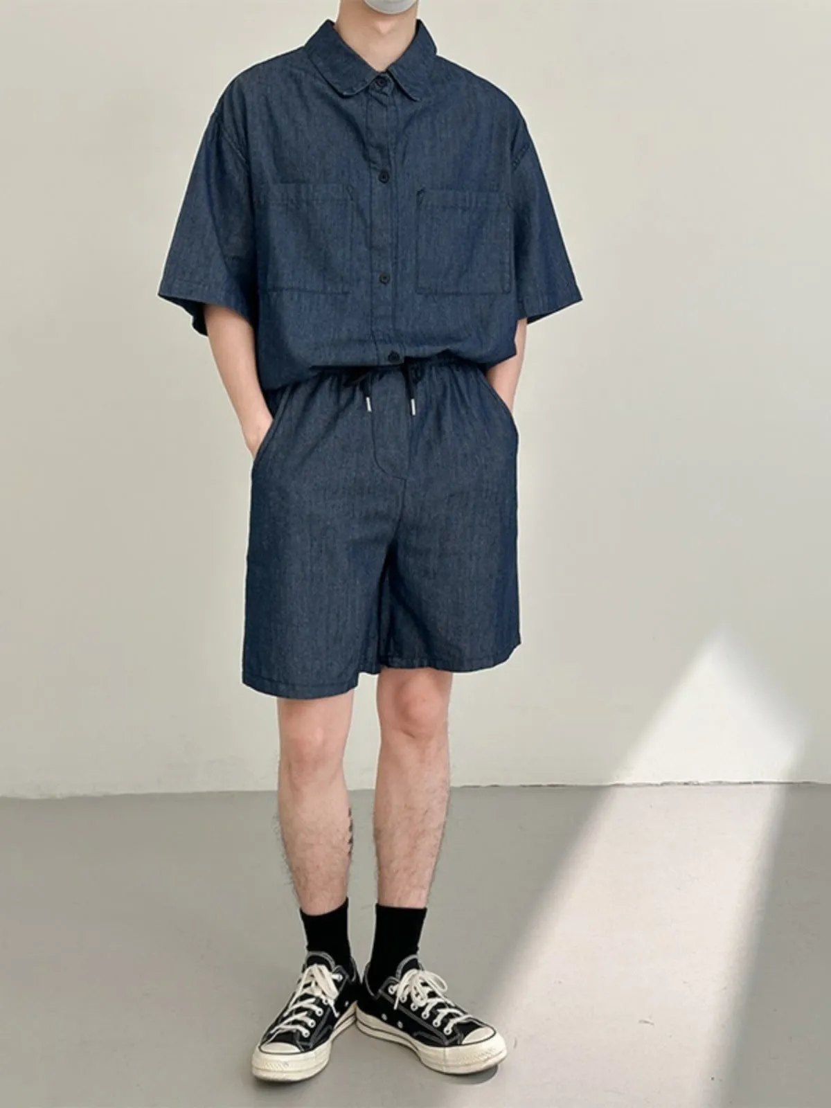 Denim solid suit-D126 | Inspanda