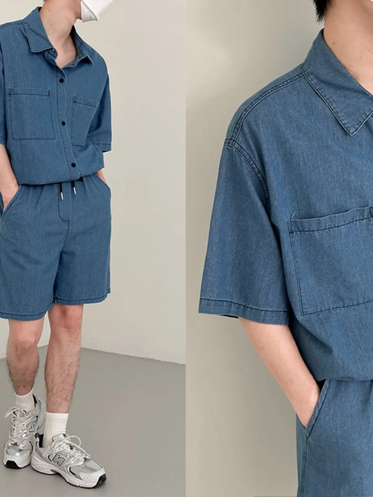 Denim solid suit-D126 | Inspanda