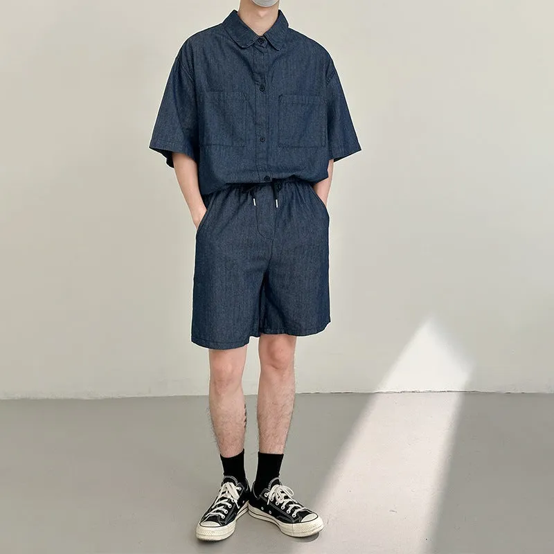 Denim solid suit-D126 | Inspanda