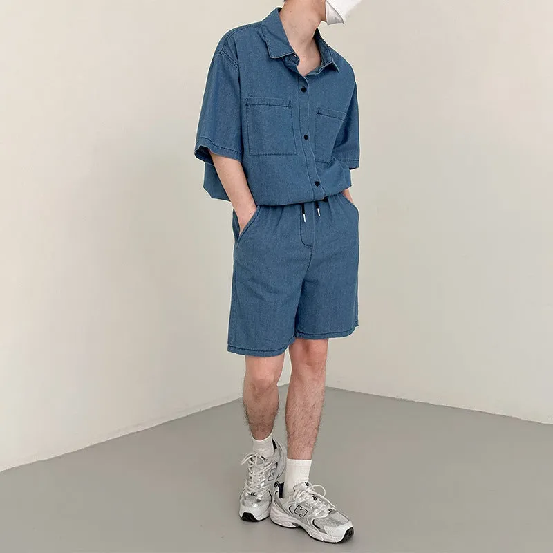 Denim solid suit-D126 | Inspanda