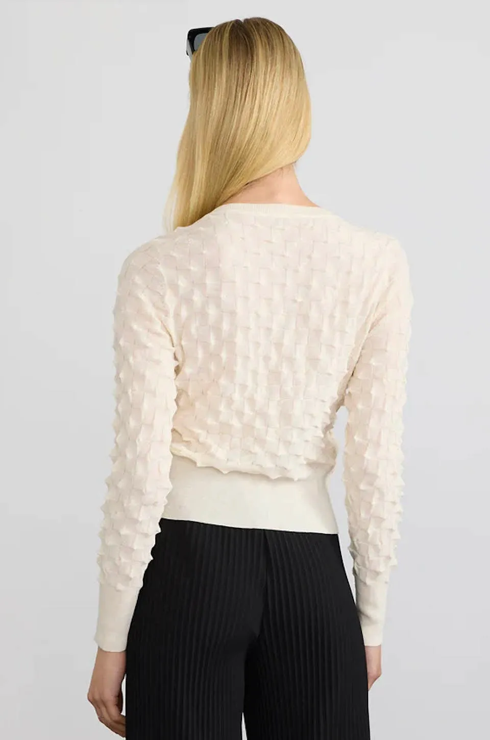 Dimensional cardi | Ivory