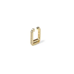 DNA Diamond Square Huggie Ear Cuff For Men
