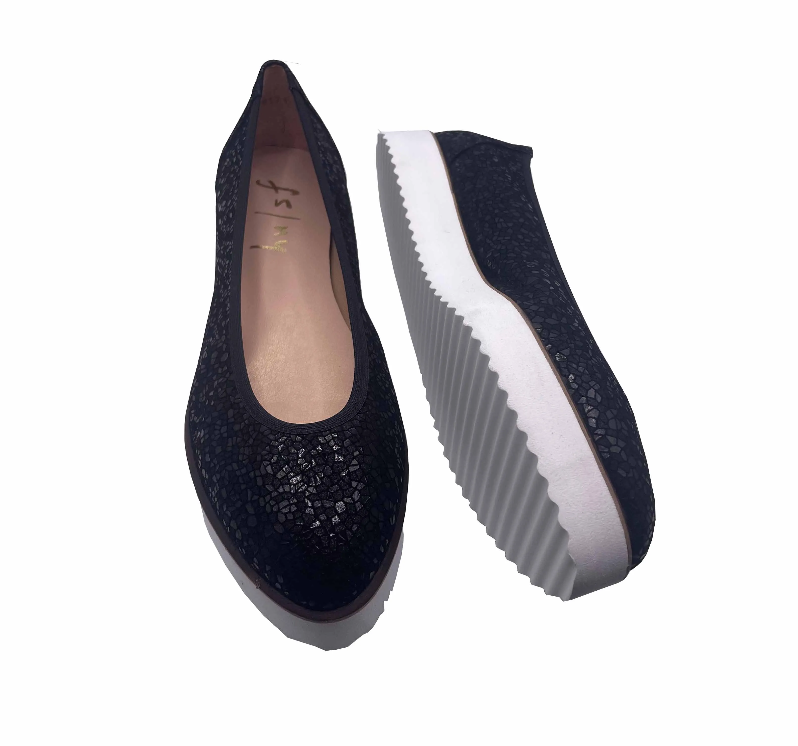 Doorway X - Black Mosaic Suede