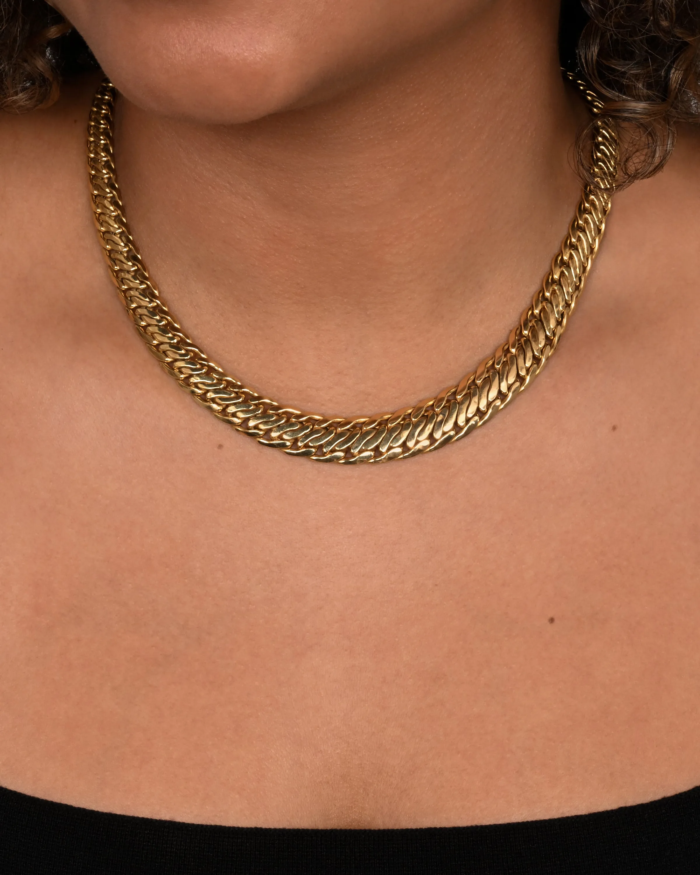 Double Curb Chain Necklace