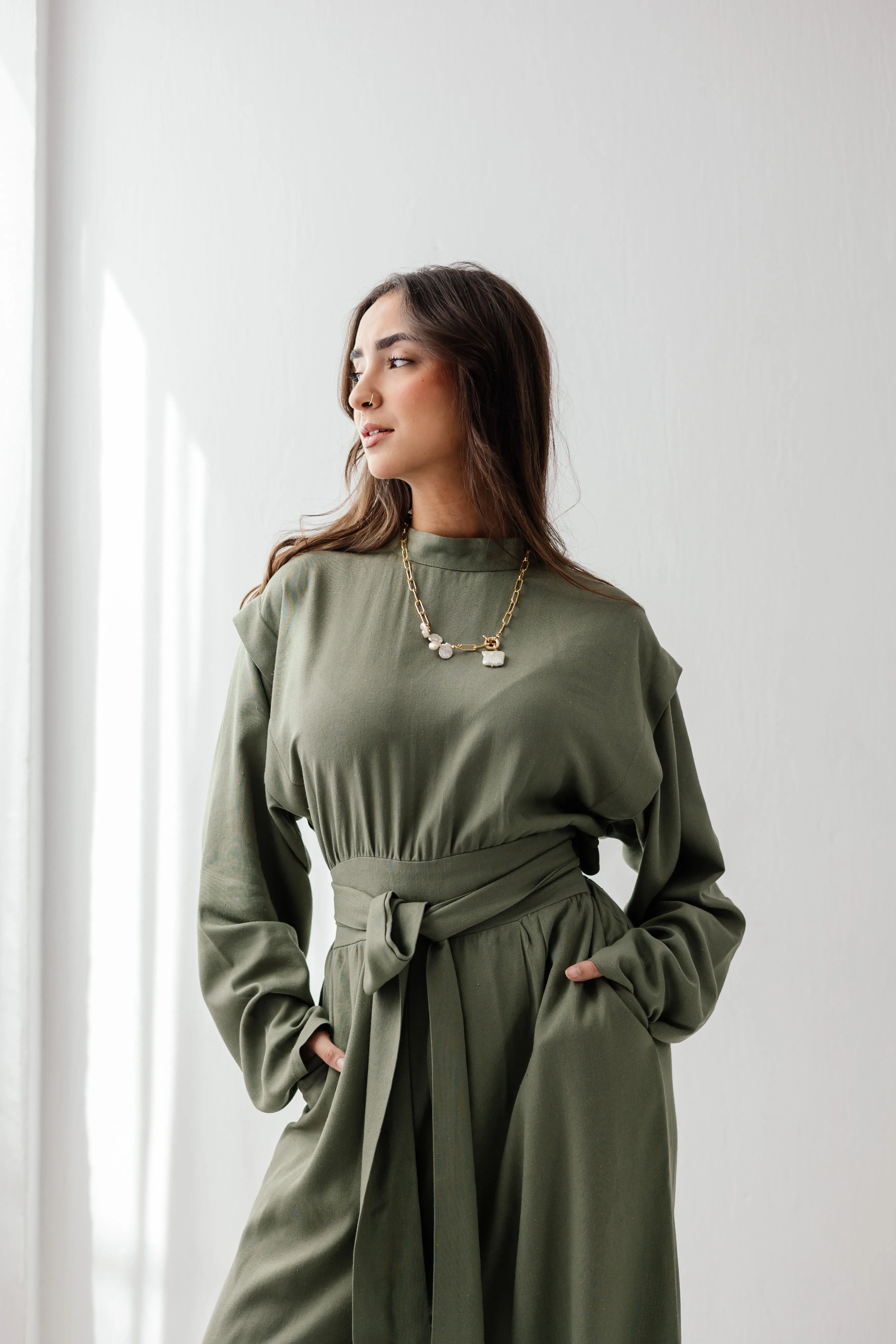 Dune Horizon Jumpsuit in Olive