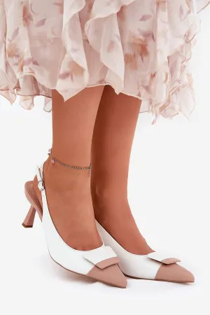 Elegant high heels made of eco leather