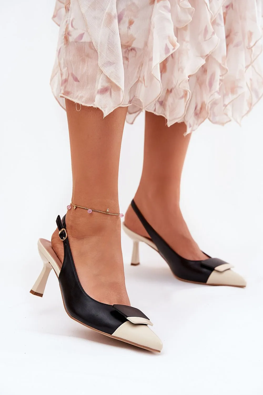 Elegant high heels made of eco leather