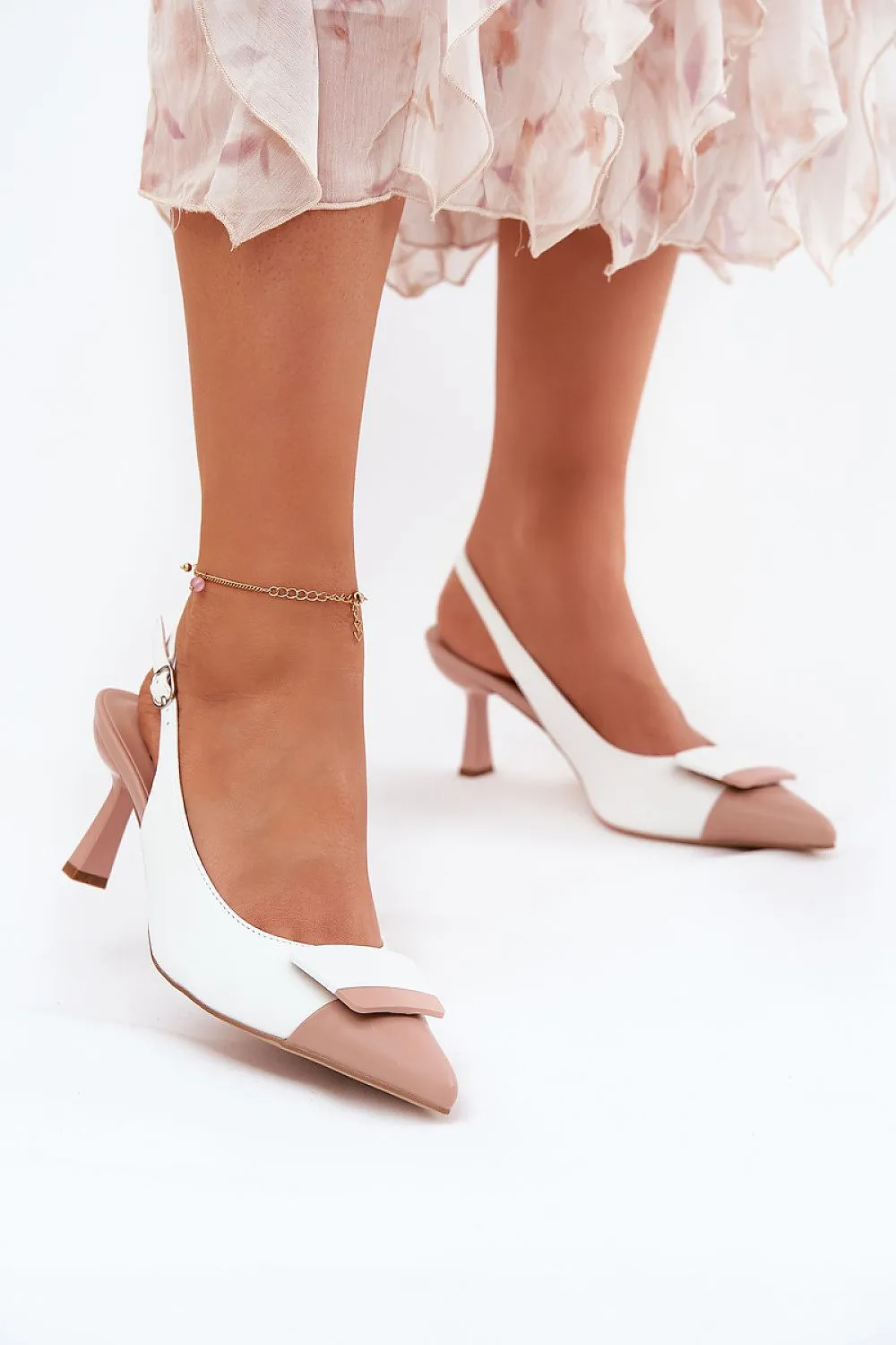 Elegant high heels made of eco leather