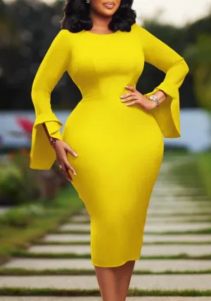 Elegant Plus-Size African-Inspired Bodycon Dress for Autumn Chic