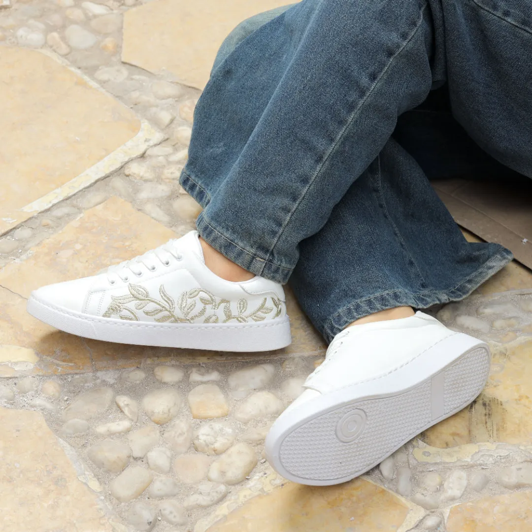 Embroidery Sneakers leaves