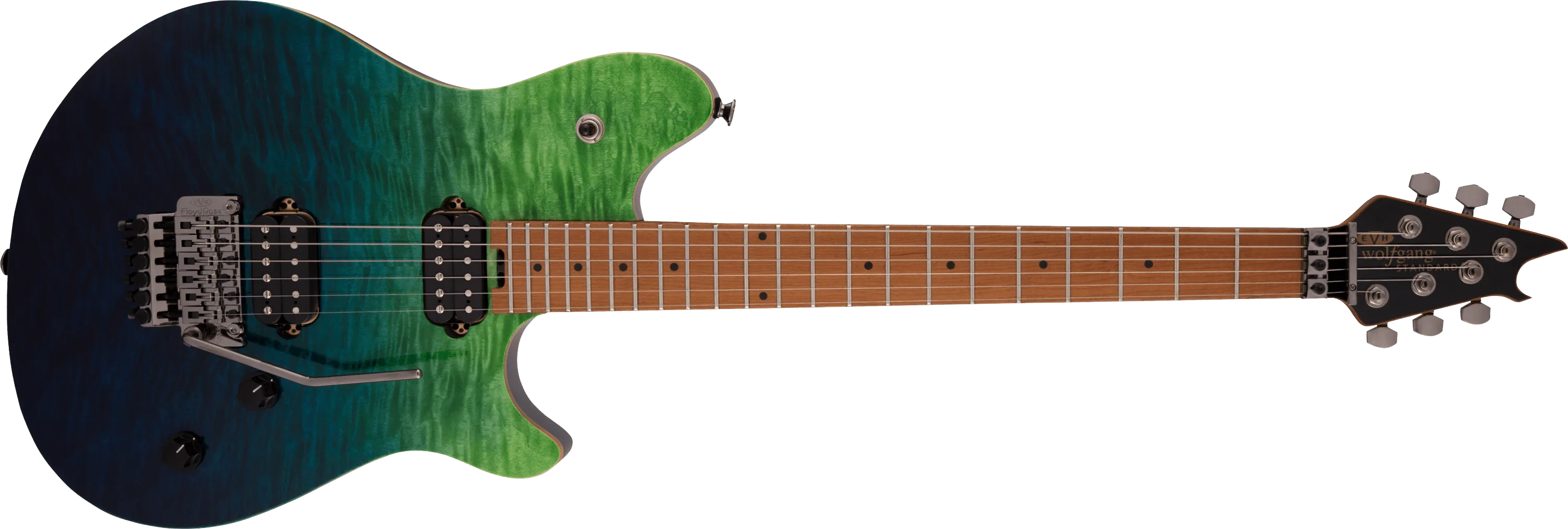 EVH Wolfgang WG Standard QM, Baked Maple Fingerboard in Tahiti Night
