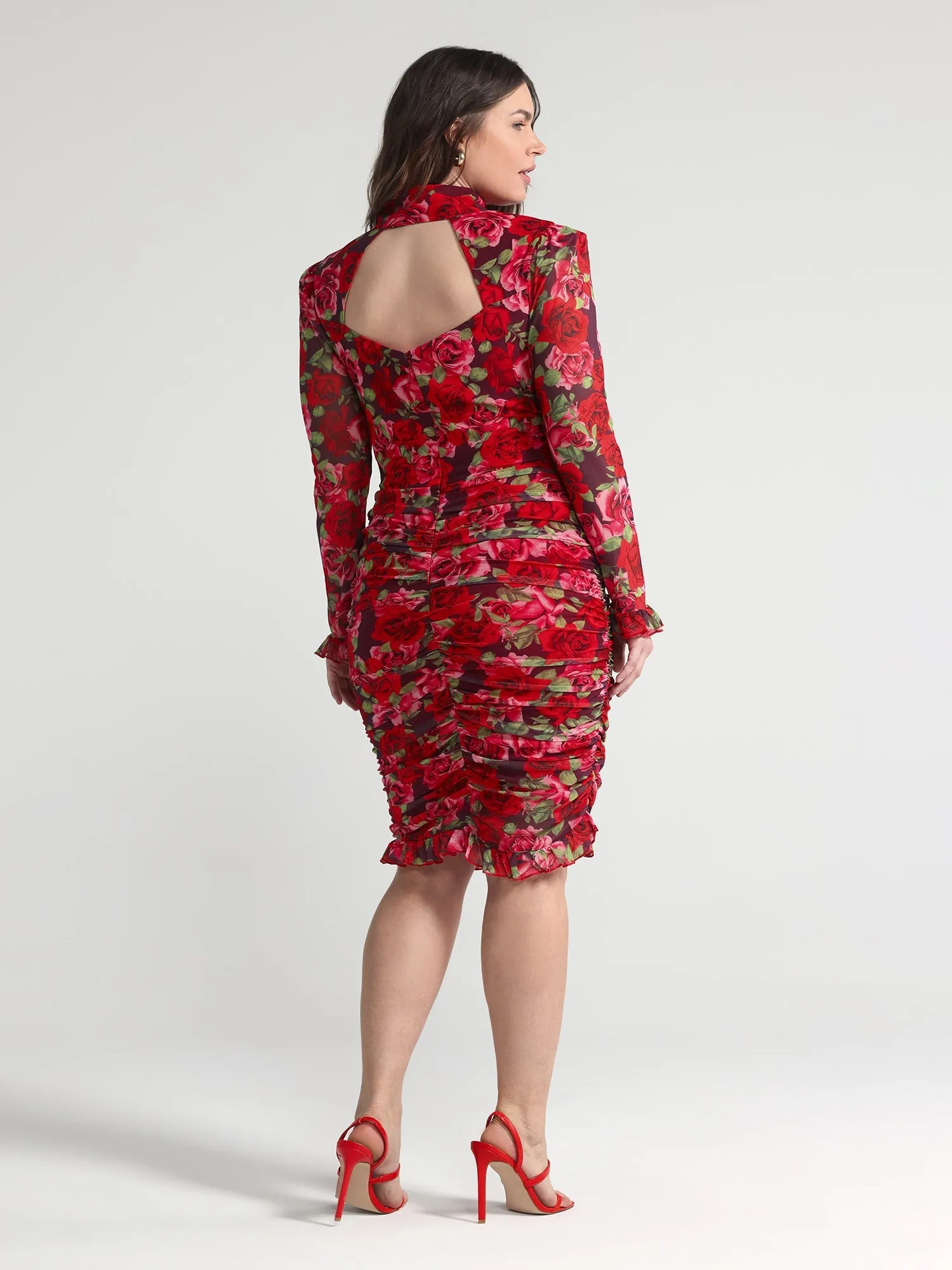Fashion To Figure - Patrice Floral Ruched Bodycon Dress