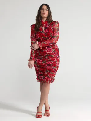 Fashion To Figure - Patrice Floral Ruched Bodycon Dress