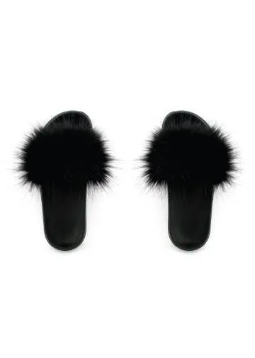 Faux Fur Slides