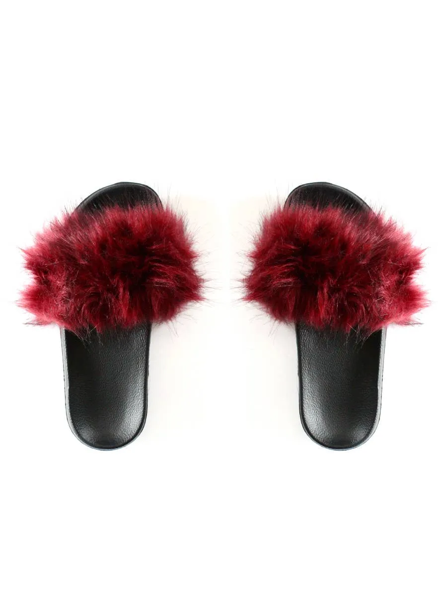 Faux Fur Slides