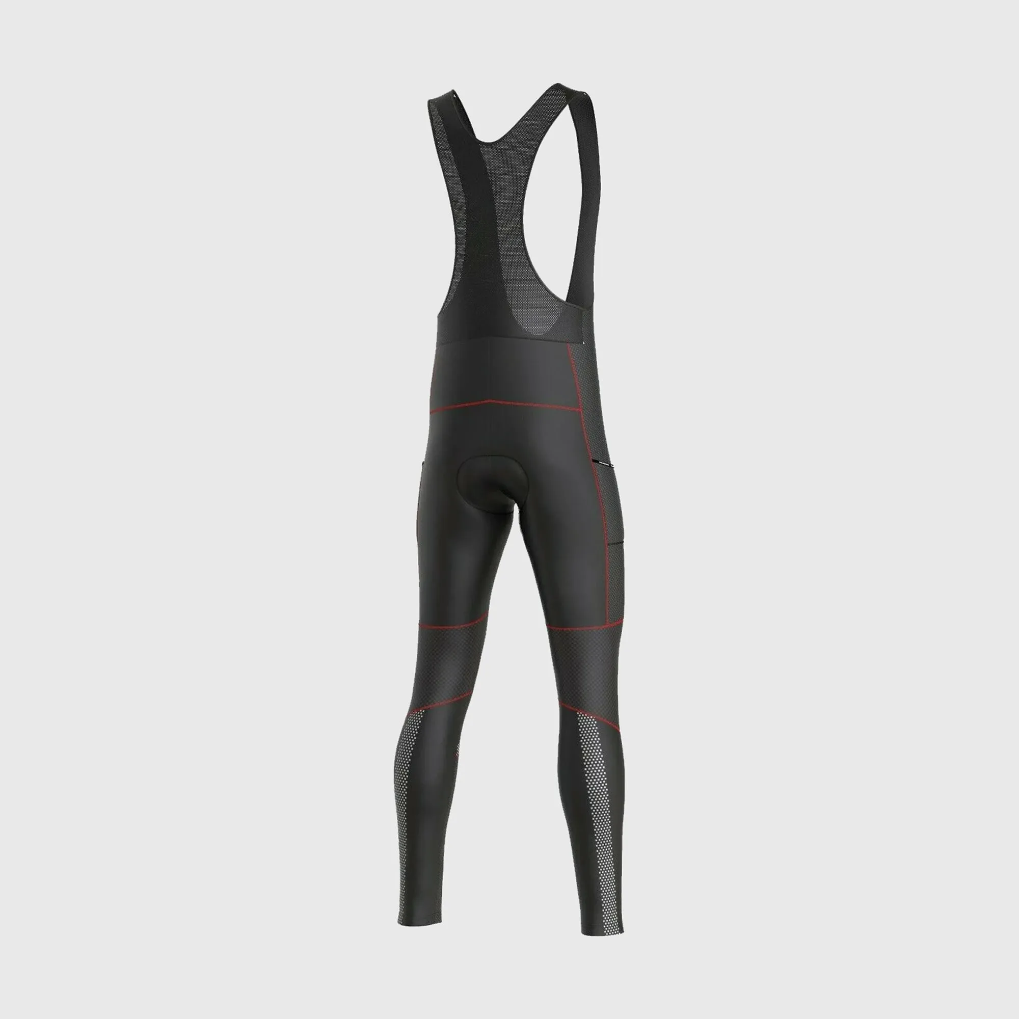Fdx All Day Men's & Boy's Red Thermal Padded Cycling Cargo Bib Tights
