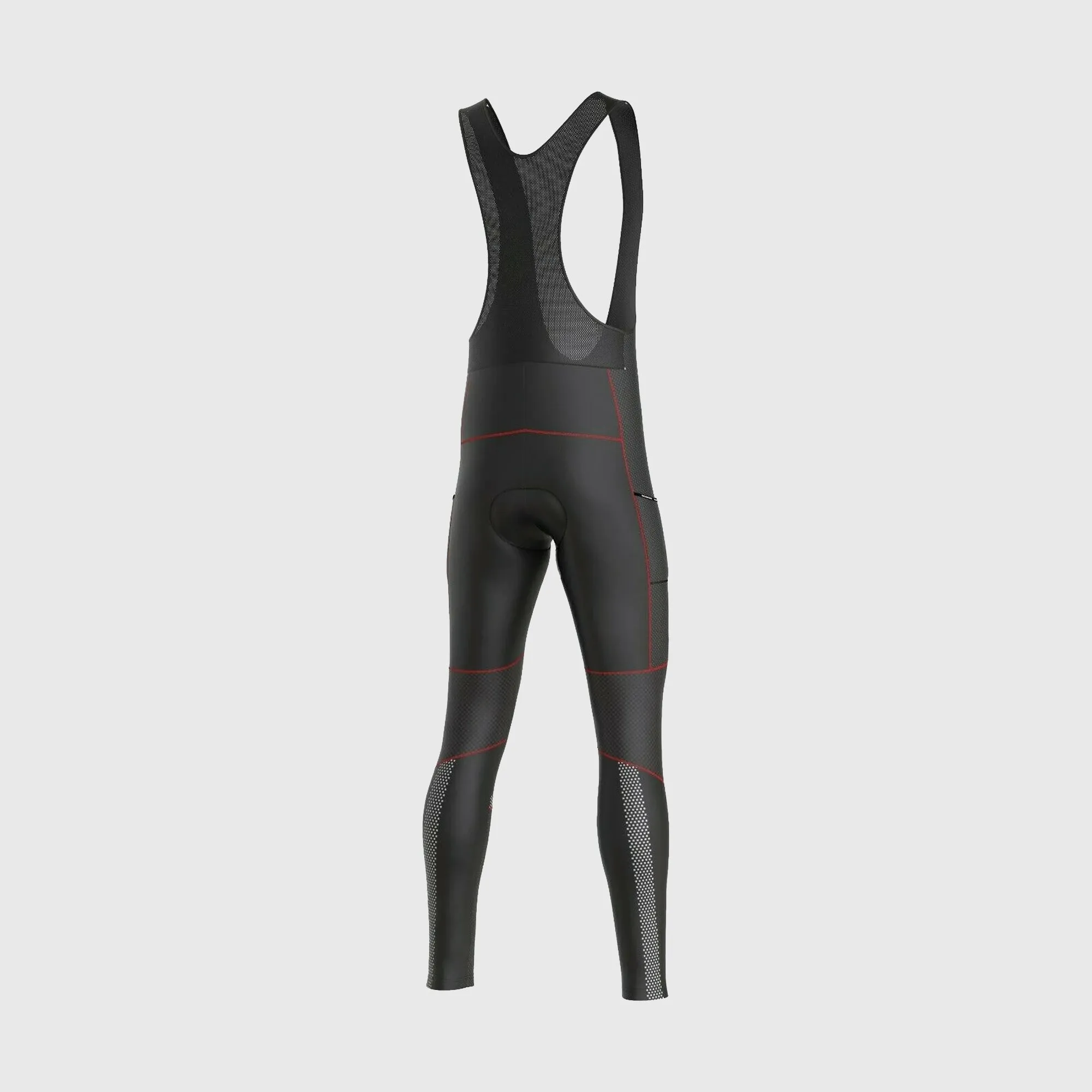 Fdx All Day Men's & Boy's Red Thermal Padded Cycling Cargo Bib Tights