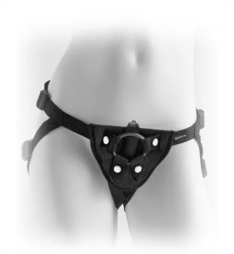 Fetish Fantasy Series Vibrating Plush Harness - Black