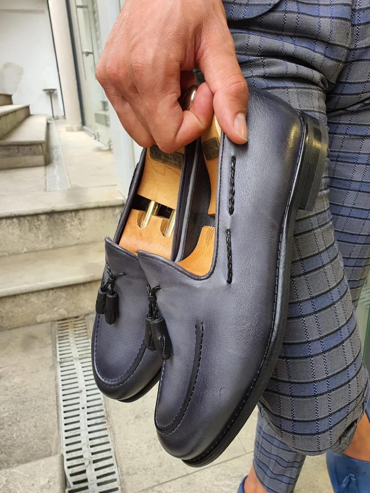 Fort Worth Gray Tassel Loafer