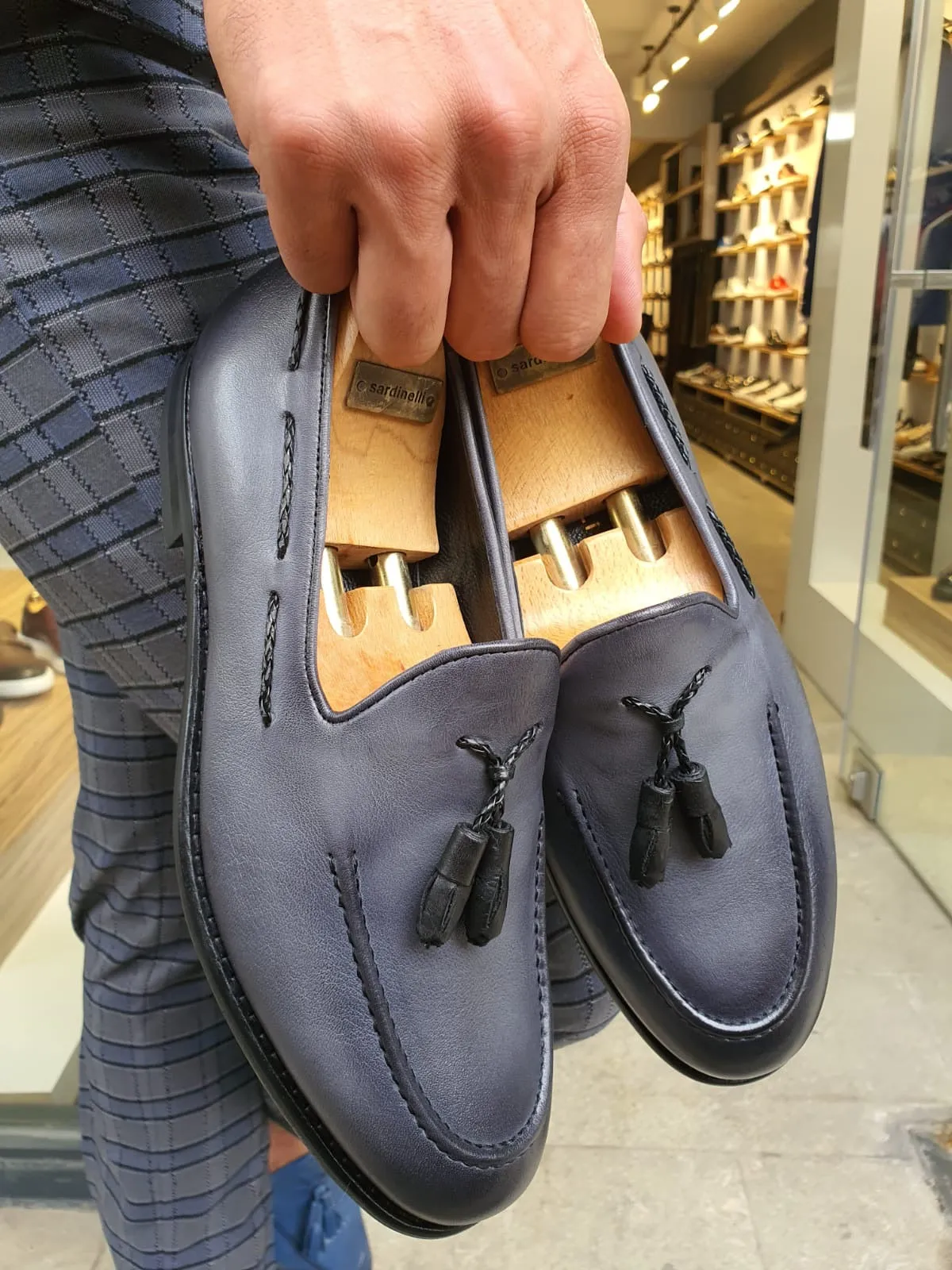 Fort Worth Gray Tassel Loafer