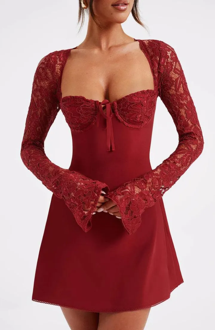 Freesia | Elegant Lace Mini Dress