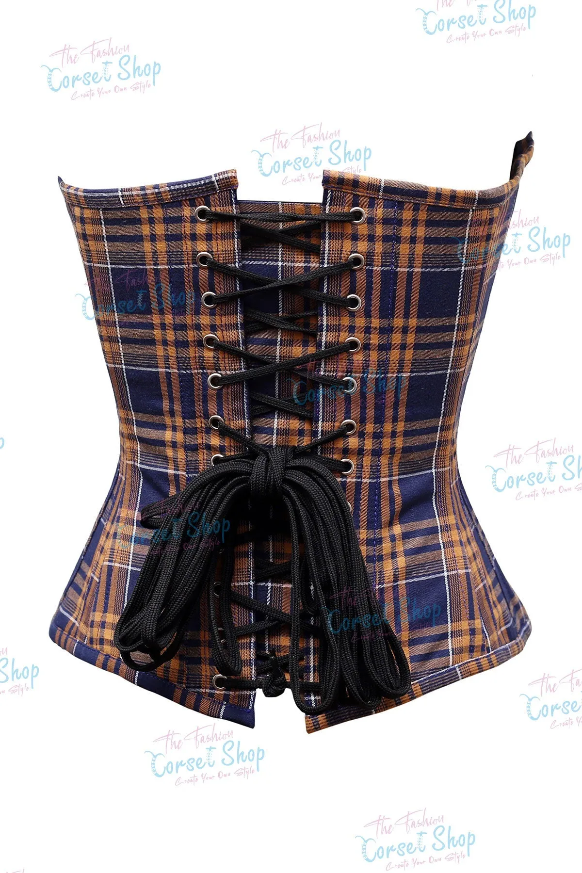 Geyse Tartan Check Cottswool Overbust Corset