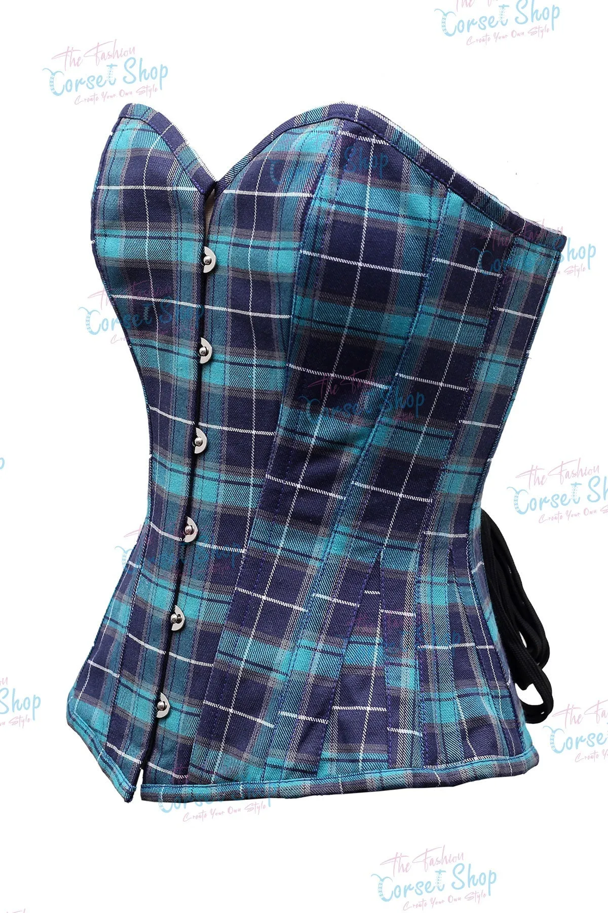Geyse Tartan Check Cottswool Overbust Corset