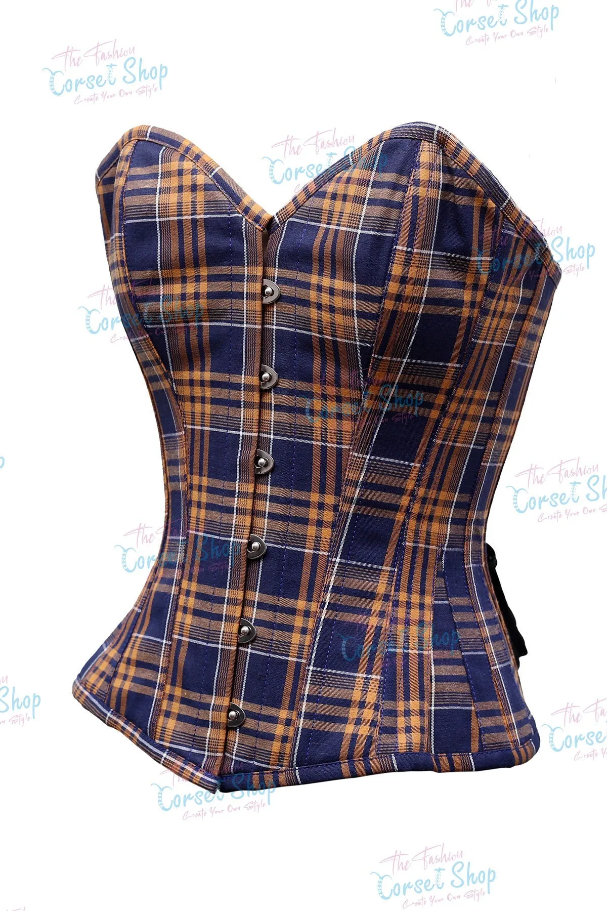 Geyse Tartan Check Cottswool Overbust Corset
