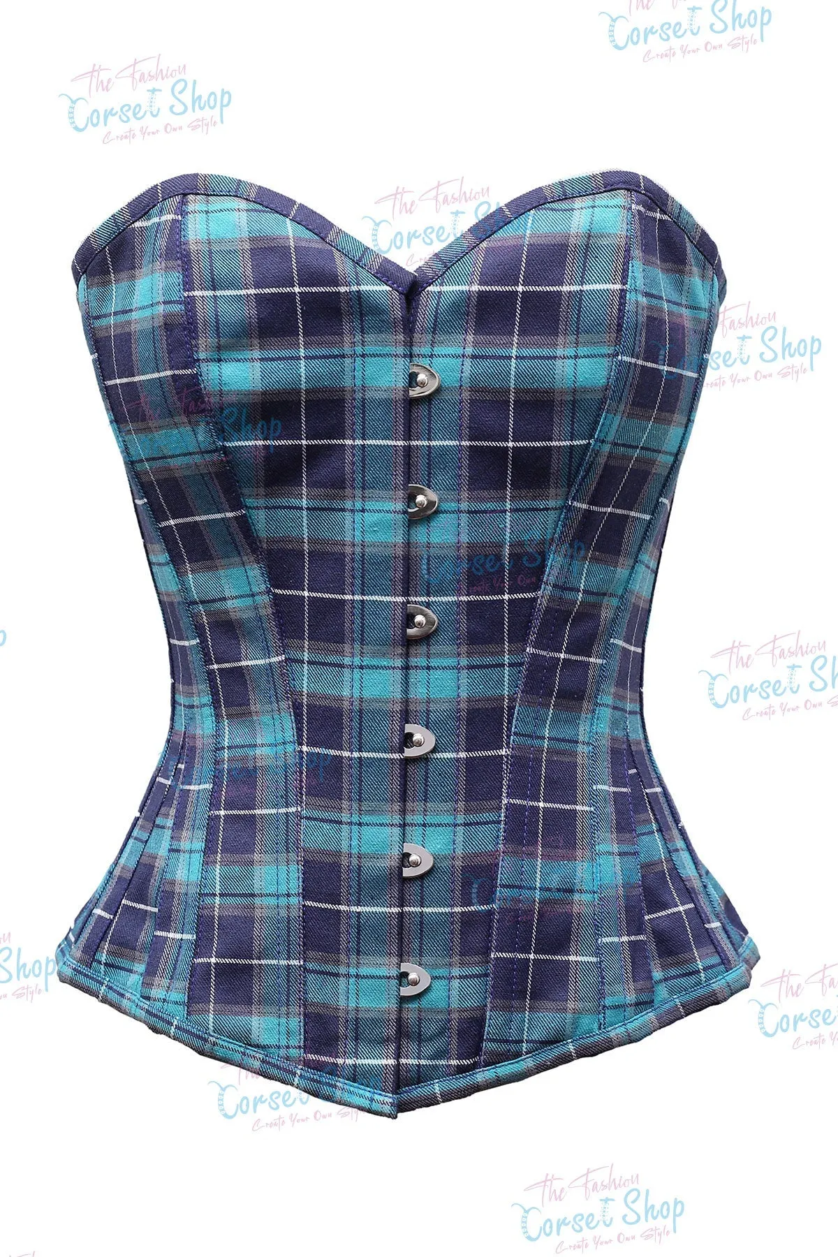 Geyse Tartan Check Cottswool Overbust Corset